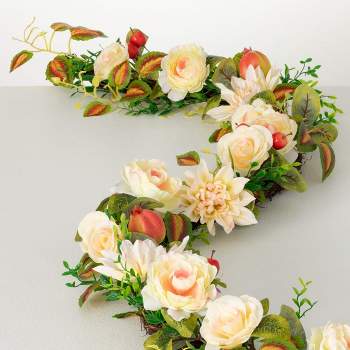 Sullivans Artificial Mixed Floral Garland 62l Multicolored : Target
