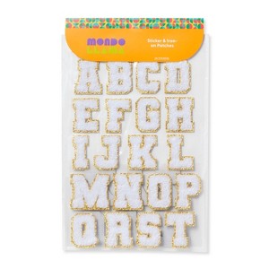 26ct White Adhesive Letter Patches - Mondo Llama™ - 1 of 3