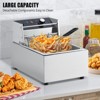 Deep Fryer Extra - 6L Oil Capacity, High-End Model with Oil Drain Valve, 120V, 1800W, Basket and Lid, Stainless Steel Easy to Clean - 3 of 4