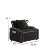 FONTOI 3-in-1 Sofa Bed, Convertible Sleeper with Multi-Pockets and USB Charging Port for Living Room Bedroom, Black, 35.43"*31.1"*33" - 3 of 4