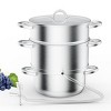 Winado 3-Tier 8.5QT Stainless Steel Juice Steamer Pot With Glass Lid And Handle - 4 of 4