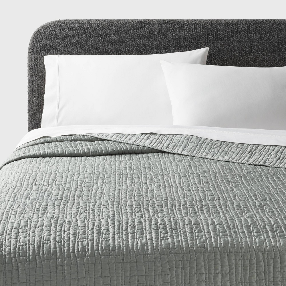 King TENCEL® Quilt Light Teal Green - Threshold™: OEKO-TEX Certified, Cooling, Woven Lyocell Fabric, Machine Washable