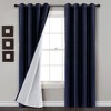 Lush Decor Insulated Grommet 100% Blackout Faux Silk Window Curtain Panel - 4 of 4