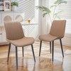 NicBex PU Leather Dining Chair Set of 2/4,Wave Pattern Upholstered Armless Chair with Metal Legs,Kitchen Chairs for Restaurant,Living,Meeting Room - 2 of 4