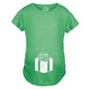 Maternity Belly Present Funny T shirts Christmas Pregnancy Announcement T shirt - Crazy Dog Maternity T Shirt - 3 of 4