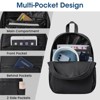 Mini Backpack for Women Water-resistant Hiking Backpack with Adjustable Shoulder Straps for School Travel Shop Work Casual(BLACK) - 4 of 4