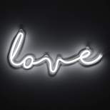 Amped Co - 11"x11.8" LED Neon Light Wall Hanging Room Decor with On/Off Switch