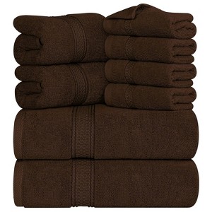 8 Piece Cotton Bath Towel Set - 1 of 4