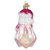 Old World Christmas Blown Glass Ornament for Christmas Tree, Baby Girl's 1st Santa Lovey - 2 of 4