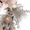 Kurt Adler 20-Inch Champagne and Gold Wreath with Pink Poinsettias and Ornaments - 4 of 4