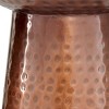 Hammered Metal Drum End Table Bronze - Olivia & May - image 3 of 4