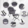 Lazy Chair with Ottoman - Modern Living Room Chairs for Small Spaces, Ergonomic Reading Chair with Armrests - 4 of 4