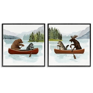 Stupell Industries Woodland Animals on Canoes, 24" x 24" - 1 of 4