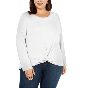 Style & Co. Womens Twist-Front Knit Blouse - 1 of 1