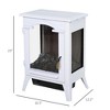 NicBex 23"W Electric Fireplace Freestanding Heater Stove Fireplace with 3D Realistic LED Flames and Logs,Overheating Protection,1500W Heat,White - 3 of 4