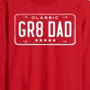 Men's - Instant Message - Gr8 Dad License Plate Long Sleeve Graphic T-Shirt - 2 of 4