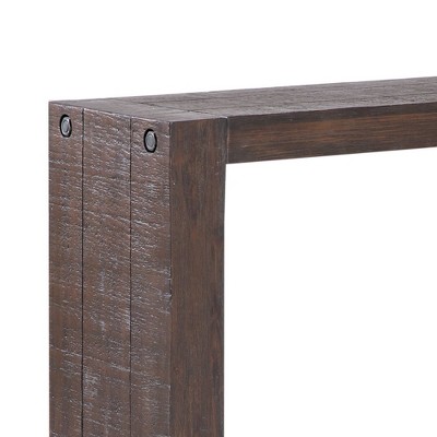 Weathered Medium Wood Rectangular Hallway Table with Storage