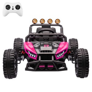 Coucheta 24V Kids Electric UTV Ride On Toy – Remote Control, Dual 130W Motors, 4 Shock Absorbers, LED Lights, Music for 3+ Boys, Girls - 1 of 4
