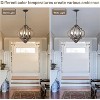 KTMBDW Farmhouse Chandelier, Rustic 6 Light French Country Wood Pendant Light Fixture, Vintage Chandelier for Dining Room Living Room, E12 Base - 3 of 4