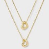 Beloved + Inspired 14K Gold Dipped Pendant Necklace Set 2pc - Gold - 2 of 4