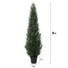 3-5FT Artificial Cedar Topiary Trees for Indoor and Outdoor UV Protection Fake Trees for Home Decor Set of 2 - 2 of 4
