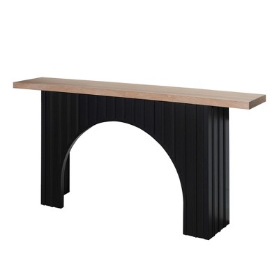 VYNXARIA 66-Inch Modern Minimalist Console Table with Black Arch Base