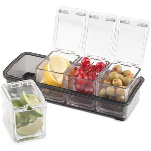 Final Touch 5 Piece Bar Caddy for Bar Garnishes, Toppings and Condiments - 1 of 4