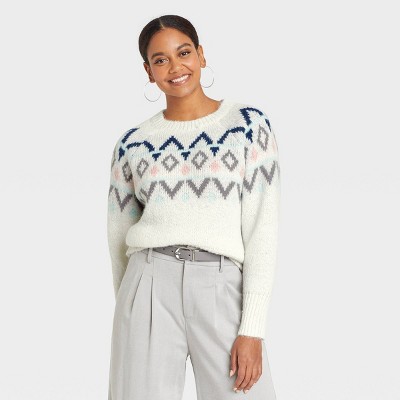 Women's Crewneck Sweater - A New Day™ Fair Isle