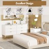 Six Drawer Dresser - 6 Drawer Storage, White and Grey Finish, Bedroom and Living Room Use, Durable and Spacious, Modern Design - 4 of 4