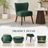 GustoWave 29''H Velvet Accent Chair, Velvet Wingback Lounge Chair, Mid-Century Modern Lounge Chair with Wood Legs - 4 of 4