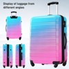 FonTOI 20"&24"&28" Luggage Sets 3 Pieces, Hardshell Expandable Luggages with Spinner Wheels, Gradient Color Travel luggage Sets, Blue&Red, - 2 of 4