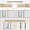 Costway 16 Panel 32" Height Pen Fence w/ Lock Indoor Outdoor Foldable Fencing Gate - 4 of 4