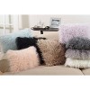 Poly Filled Faux Mongolian Fur Throw Pillow - Saro Lifestyle - image 3 of 3