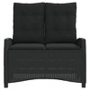 vidaXL Garden Bench Adjustable with Cushion Black Poly Rattan - 3 of 4