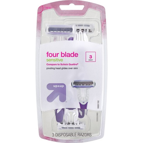 Women's Four Blade Disposable Razor - 3ct - up & up™ - image 1 of 4