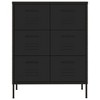 vidaXL Drawer Cabinet Freestanding Storage File Cabinet for Home Office Steel - Black - 3 of 4
