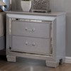 NicBex 2 Drawer Crocodile-Textured Nightstand,Bedside Table with LED Light for Bedroom,Living Room - 2 of 4