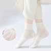 Anna-Kaci Womens Lightweight Breathable Ankle Socks 5-Pack Cushioned Sole Mesh Texture Soft Stretch Comfort Fit - 3 of 4