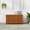 vidaXL Storage Box Solid Acacia wood, Polyethylene 59.1 x 31.5 x 29.5 in - 3 of 4