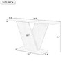 PAGED Minimalist Natural Wood Console Table with V-Base, Entryway Table for Living Room, Sofa Table for Entryway, Couch Table Behind Sofa - 2 of 4