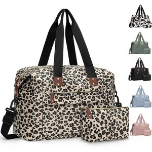 Waterproof Weekender Overnight Duffle Bag, Carry On Personal Item, Gym Travel Luggage with Toiletry Kit - 1 of 4