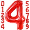 KatchOn, Giant Red Number 4 Balloon - 40 Inch | 4th Birthday Balloon, 4 Year Old Boy Birthday Decorations Boy - 4 of 4
