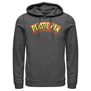 Men's Justice League Plastic Man Logo Pull Over Hoodie - 1 of 3