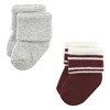 Hudson Baby Infant Boy Cotton Rich Newborn and Terry Socks, Football - 4 of 4