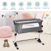 Infans Portable Baby Bedside Bassinet Infant Travel Bassinet Crib W/Carrying Bag Grey - 4 of 4
