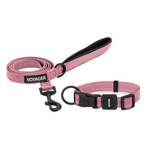 Voyager Adjustable Nylon Collar and Leash Combo for Dogs and Cats - 1 of 4