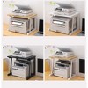 Desktop Printer Stand, 2 Tier Wood Printer Shelf, Under Desk Small Table for Scanner, Copier, Small Space Storage Organizer for Home Office Kitchen - 3 of 4