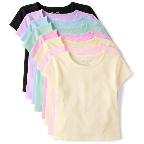 The Children's Place Girls Short Sleeve Tee 8-Pack Cream M (7/8)