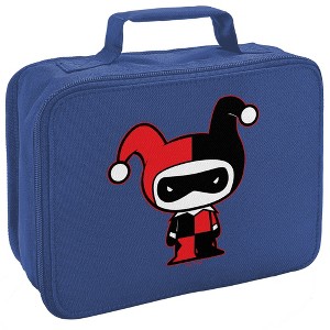 Batman Harley Quinn Cute Chibi Character Insulated Soft Sided Lunch Box - 1 of 4