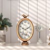 Aoibox Vintage Table Clock with Bird, French Paris Style, Antique Gold Metal Mantel Clock for Living Room, Farmhouse, Bedroom, Bedside, Gift - 4 of 4